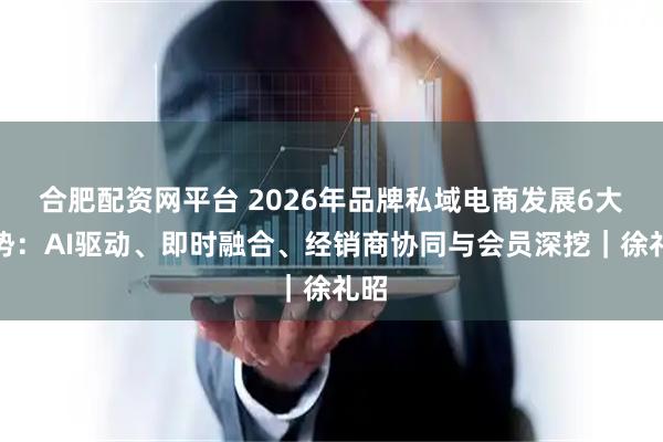 合肥配资网平台 2026年品牌私域电商发展6大趋势：AI驱动、即时融合、经销商协同与会员深挖｜徐礼昭