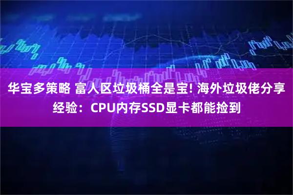 华宝多策略 富人区垃圾桶全是宝! 海外垃圾佬分享经验：CPU内存SSD显卡都能捡到